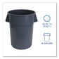 Boardwalk Round Waste Receptacle 44 Gal Plastic Gray - Janitorial & Sanitation - Boardwalk®