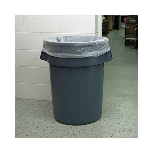 Boardwalk Round Waste Receptacle 44 Gal Plastic Gray - Janitorial & Sanitation - Boardwalk®