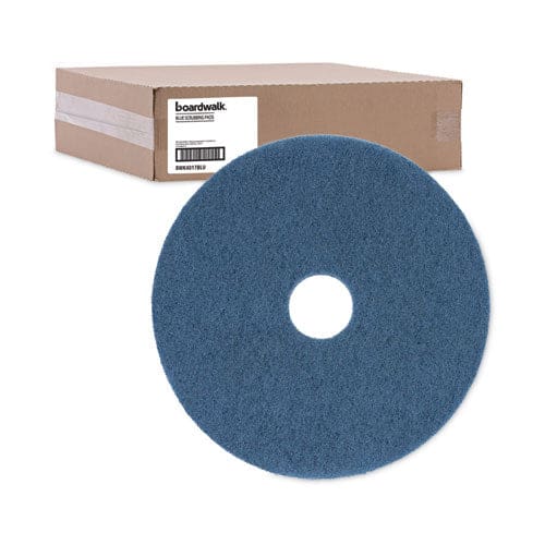 Boardwalk Scrubbing Floor Pads 17 Diameter Blue 5/carton - Janitorial & Sanitation - Boardwalk®