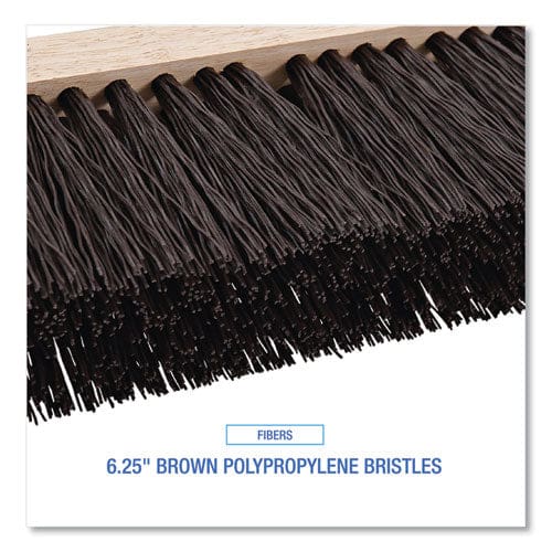 Boardwalk Street Broom Head 6.25 Brown Polypropylene Bristles 16 Brush - Janitorial & Sanitation - Boardwalk®