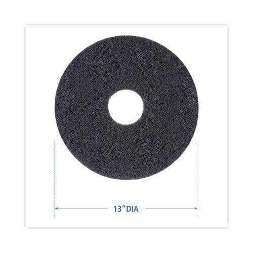 Boardwalk Stripping Floor Pads 13 Diameter Black 5/carton - Janitorial & Sanitation - Boardwalk®