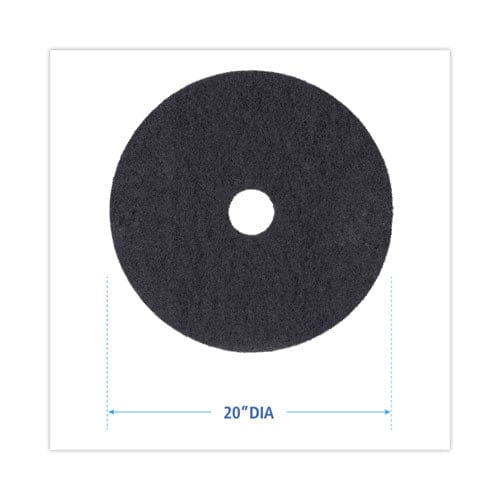 Boardwalk Stripping Floor Pads 20 Diameter Black 5/carton - Janitorial & Sanitation - Boardwalk®