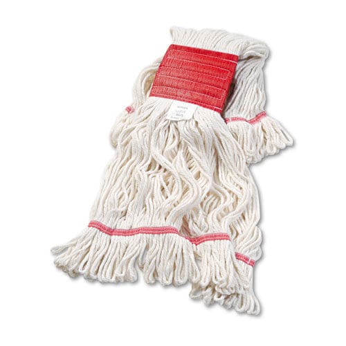 Boardwalk Super Loop Wet Mop Head Cotton/synthetic Fiber 5 Headband Large Size White - Janitorial & Sanitation - Boardwalk®