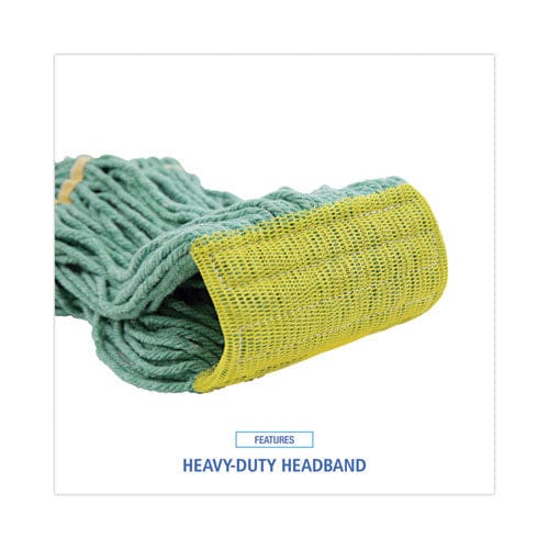 Boardwalk Super Loop Wet Mop Head Cotton/synthetic Fiber 5 Headband Small Size Green 12/carton - Janitorial & Sanitation - Boardwalk®