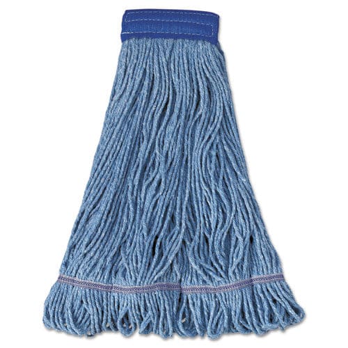 Boardwalk Super Loop Wet Mop Head Cotton/synthetic Fiber 5 Headband X-large Size Blue 12/carton - Janitorial & Sanitation - Boardwalk®