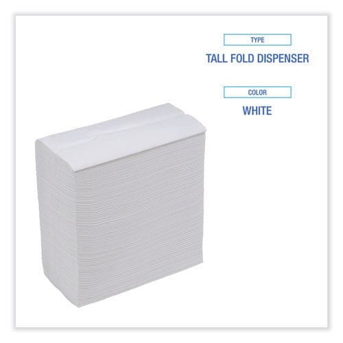 Boardwalk Tallfold Dispenser Napkin 12 X 7 White 500/pack 20 Packs/carton - Food Service - Boardwalk®