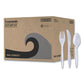 Boardwalk Three-piece Cutlery Kit Fork/knife/teaspoon Polypropylene White 250/carton - Food Service - Boardwalk®