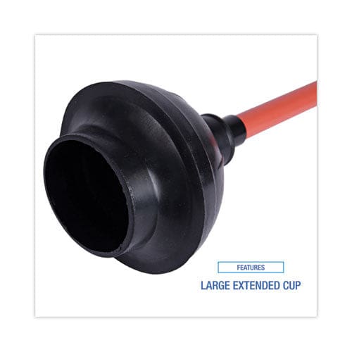 Boardwalk Toilet Plunger 18 Plastic Handle 5.63 Dia Red/black 6/carton - Janitorial & Sanitation - Boardwalk®