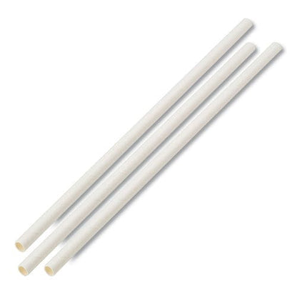 Boardwalk Unwrapped Paper Straws 7.75 X 0.25 White 4,800 Straws/carton - Food Service - Boardwalk®