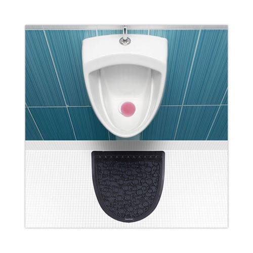 Boardwalk Urinal Mat 2.0 Rubber 17.5 X 20 Black/black 6/carton - Janitorial & Sanitation - Boardwalk®