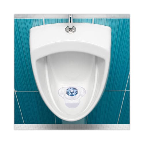 Boardwalk Urinal Screen With Non-para Cleaner Block Green Apple Scent 3.25 Oz Blue/white 12/box - Janitorial & Sanitation - Boardwalk®