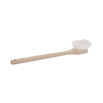 Boardwalk Utility Brush Cream Nylon Bristles 5.5 Brush 14.5 Tan Plastic Handle - Janitorial & Sanitation - Boardwalk®