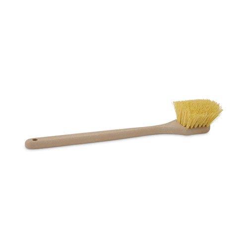 Boardwalk Utility Brush Cream Polypropylene Bristles 5.5 Brush 14.5 Tan Plastic Handle - Janitorial & Sanitation - Boardwalk®