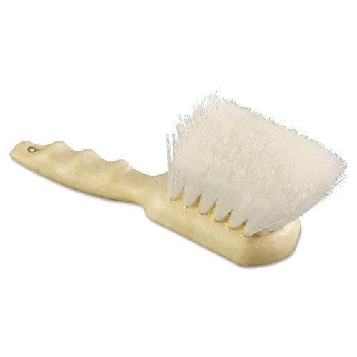 Boardwalk Utility Brush Cream Polypropylene Bristles 5.5 Brush 14.5 Tan Plastic Handle - Janitorial & Sanitation - Boardwalk®