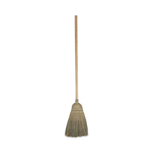 Boardwalk Warehouse Broom Corn Fiber Bristles 56 Overall Length Natural 12/carton - Janitorial & Sanitation - Boardwalk®