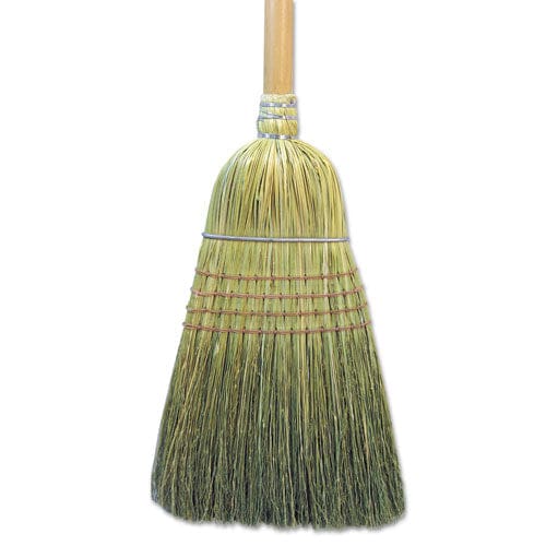 Boardwalk Warehouse Broom Corn Fiber Bristles 56 Overall Length Natural 12/carton - Janitorial & Sanitation - Boardwalk®