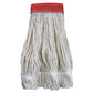 Boardwalk Wideband Looped-end Mop Heads 20 Oz Natural W/red Band 12/carton - Janitorial & Sanitation - Boardwalk®