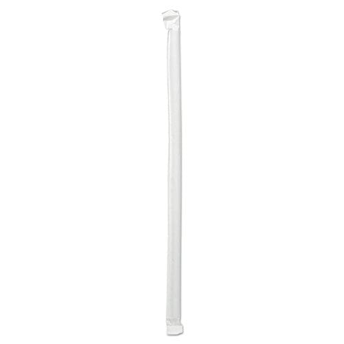 Boardwalk Wrapped Giant Straws 10.25 Polypropylene Clear 1,000/carton - Food Service - Boardwalk®