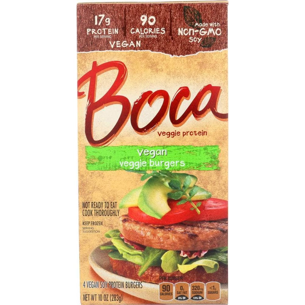 Boca Boca Vegan Veggie Burgers, 10 oz