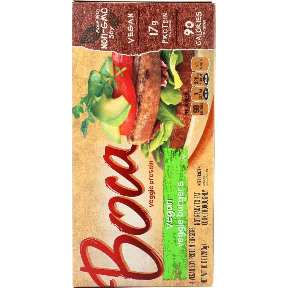 Boca Boca Vegan Veggie Burgers, 10 oz