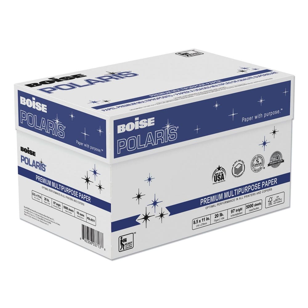 Boise - POLARIS Copy Paper 8 1/2 x 11 White - 5,000 Sheets/Carton - Copy Paper - Boise