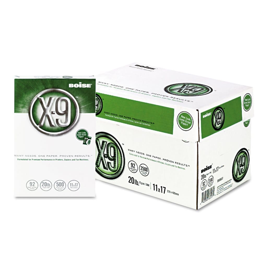 Boise X-9 Copy Paper 92 Brightness 11 x 17 White (2500 Sheets/Carton) - Copy Paper - Boise