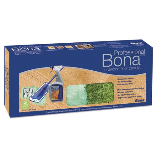 Bona Hardwood Floor Care Kit 15 Wide Microfiber Head 52 Blue Steel Handle - Janitorial & Sanitation - Bona®