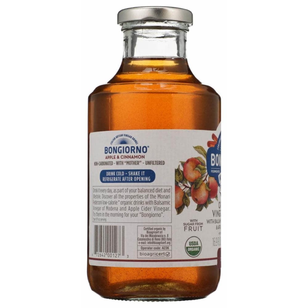 BONGIORNO Grocery > Beverages BONGIORNO: Organic Vinegar Drink Apple And Cinnamon, 16.9 oz