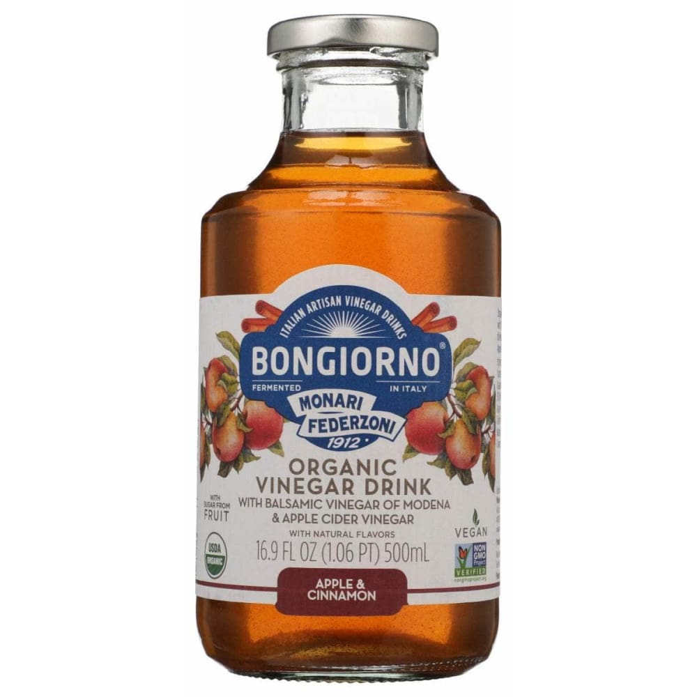 BONGIORNO Grocery > Beverages BONGIORNO: Organic Vinegar Drink Apple And Cinnamon, 16.9 oz