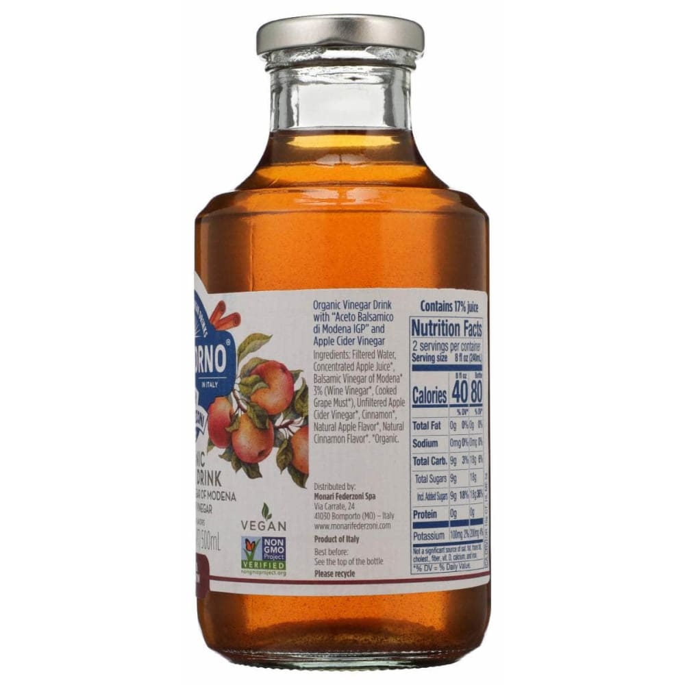 BONGIORNO Grocery > Beverages BONGIORNO: Organic Vinegar Drink Apple And Cinnamon, 16.9 oz