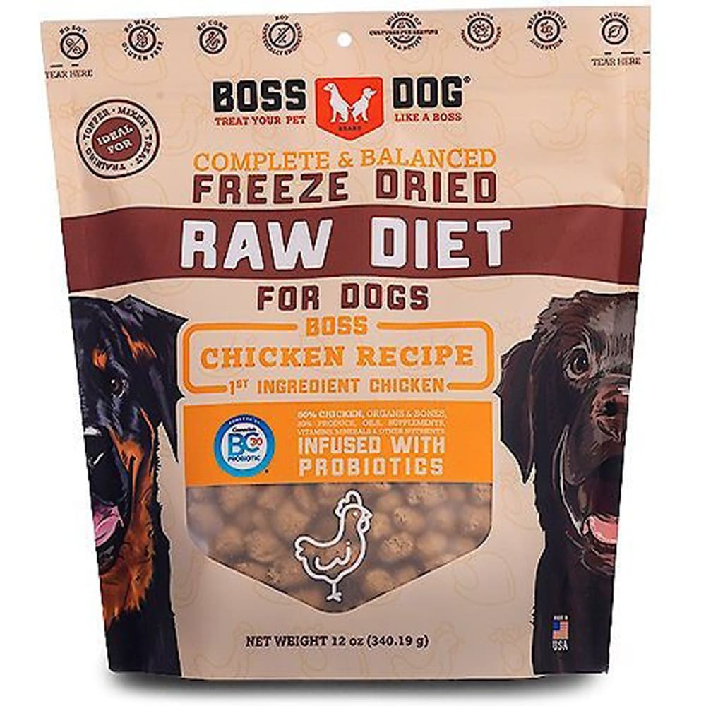Boss Dog Freeze Dried Diet Complete Chicken 12oz - Pet Supplies - Boss Dog