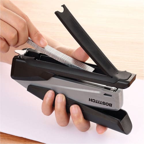 Bostitch Ecostapler Spring-powered Desktop Stapler With Antimicrobial Protection 20-sheet Capacity Gray/black - School Supplies - Bostitch®