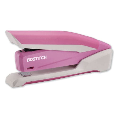 Bostitch Incourage Spring-powered Desktop Stapler With Antimicrobial Protection 20-sheet Capacity Pink/gray - School Supplies - Bostitch®