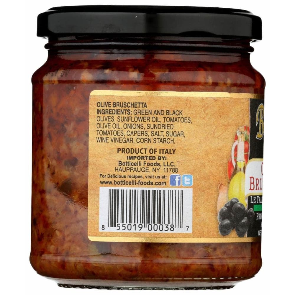 BOTTICELLI FOODS LLC Grocery > Pantry > Condiments BOTTICELLI FOODS LLC: Bruschetta Olive, 10 oz