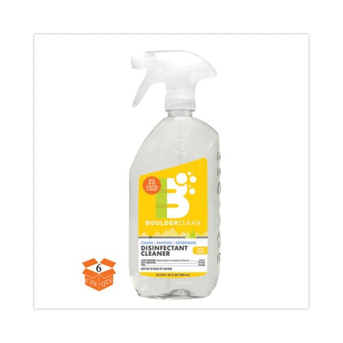 Boulder Clean Disinfectant Cleaner Lemon Scent 28 Oz Bottle 6/carton - School Supplies - Boulder Clean