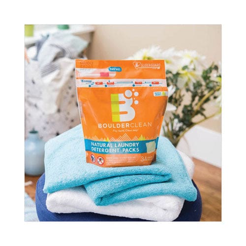 Boulder Clean Laundry Detergent Packs Valencia Orange 34/pouch 6 Pouches/carton - Janitorial & Sanitation - Boulder Clean