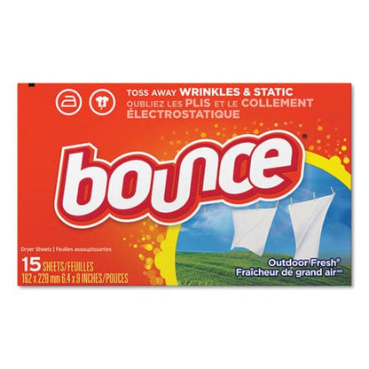 Bounce Fabric Softener Sheets Outdoor Fresh 15 Sheets/box 15 Box/carton - Janitorial & Sanitation - Bounce®