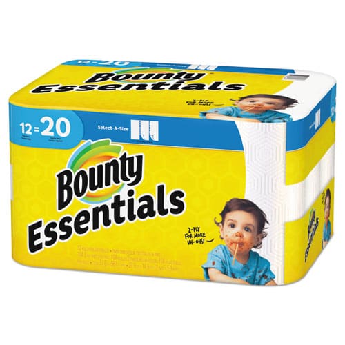 Bounty Essentials Select-a-size Kitchen Roll Paper Towels 2-ply 104 Sheets/roll 12 Rolls/carton - School Supplies - Bounty®