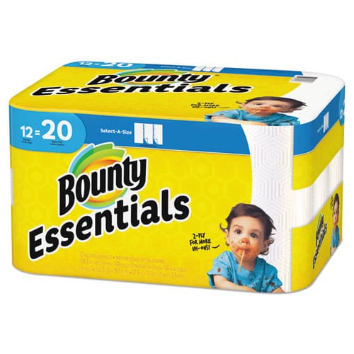 Bounty Essentials Select-a-size Kitchen Roll Paper Towels 2-ply 83 Sheets/roll 12 Rolls/carton - School Supplies - Bounty®