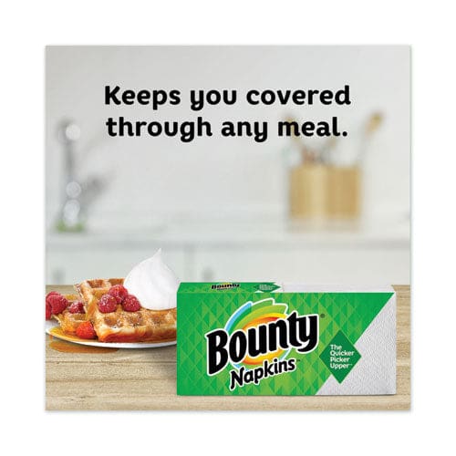 Bounty Quilted Napkins 1-ply 12.1 X 12 White 100/pack 20 Packs Per Carton - Food Service - Bounty®