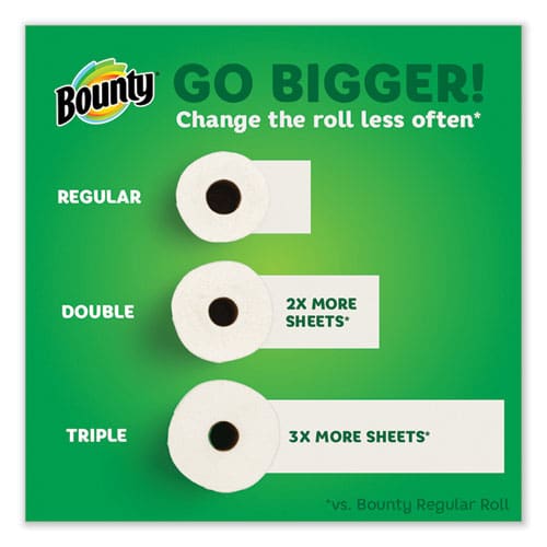 Bounty Select-a-size Kitchen Roll Paper Towels 2-ply 5.9 X 11 White 123 Sheets/roll 8 Double Plus Rolls/pack - School Supplies - Bounty®