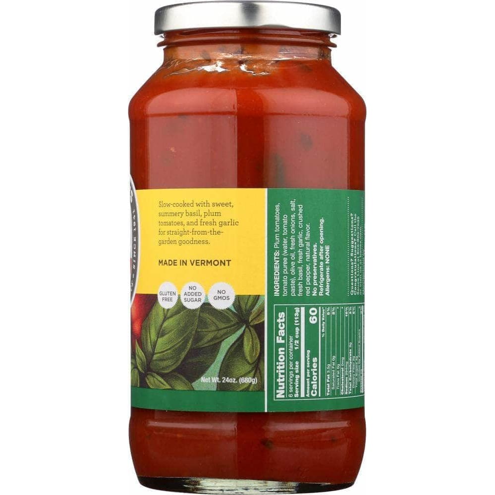 Boves Of Vermont Boves Of Vermont Pasta Basil Sauce, 24 oz