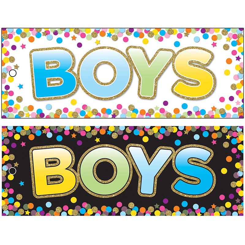 Boys Pass 9 X 35 Confetti Laminated 2 Sided (Pack of 12) - Hall Passes - Ashley Productions