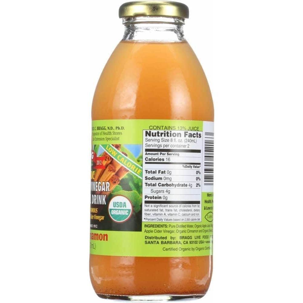 Bragg Bragg Organic Apple Cider Vinegar Drink Apple Cinnamon, 16 oz