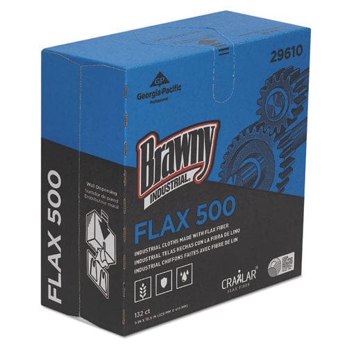 Brawny Professional Flax 900 Heavy Duty Cloths 9 X 16.5 White 72/box 10 Box/carton - Janitorial & Sanitation - Brawny® Professional