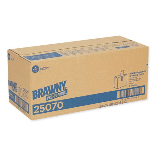 Brawny Professional Medium Weight Hef Shop Towels 9 1/8 X 16 1/2 100/box 5 Boxes/carton - Janitorial & Sanitation - Brawny® Professional