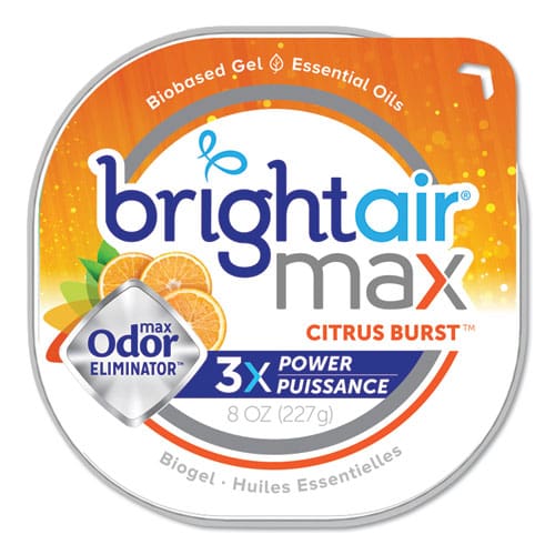 BRIGHT Air Max Odor Eliminator Air Freshener Citrus Burst 8 Oz Jar 6/carton - Janitorial & Sanitation - BRIGHT Air®