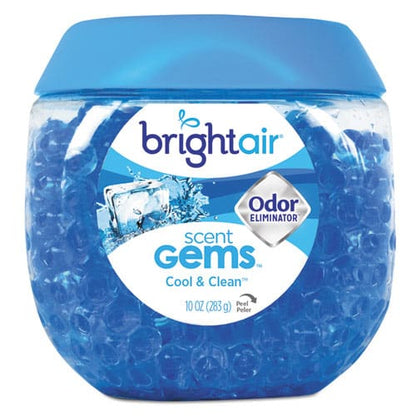 BRIGHT Air Scent Gems Odor Eliminator Cool And Clean Blue 10 Oz Jar - Janitorial & Sanitation - BRIGHT Air®