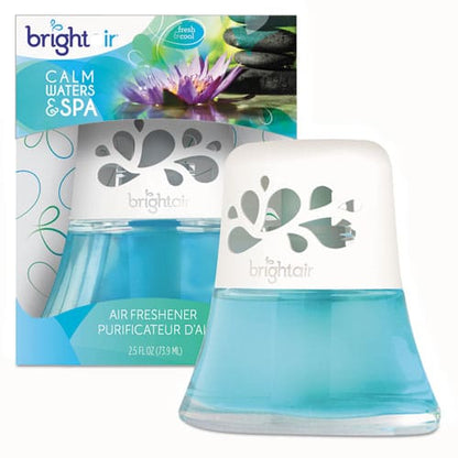 Bright Air Scented Oil Air Freshener Calm Waters And Spa Blue 2.5 Oz 6/carton - Janitorial & Sanitation - BRIGHT Air®