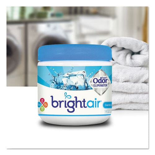 BRIGHT Air Super Odor Eliminator Cool And Clean Blue 14 Oz Jar 6/carton - Janitorial & Sanitation - BRIGHT Air®